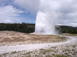 Geiser en Yellowstone: emisiones de CO2